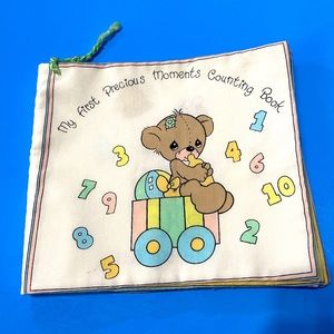 PRECIOUS MOMENTS VTG 90’s MY FIRST COUNTING BOOK HANDMADE FABRIC BOOK 10”x 9”